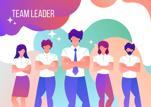 Kadın ve erkek iş bir takım lideri. 