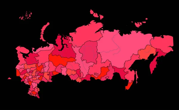 Εικονογράφηση Ένα Γεωγραφικό Χάρτη Της Ρωσίας — Διανυσματικό Αρχείο