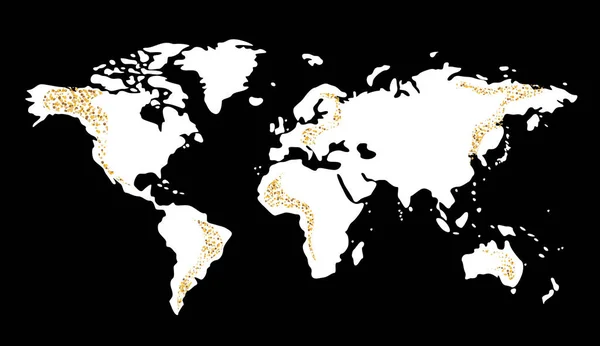 Ilustração Mapa Mundo Estilo Abstrato — Vetor de Stock