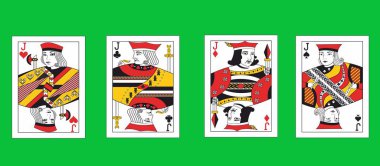 resimde - oyun kağıdı Vale ayarla.