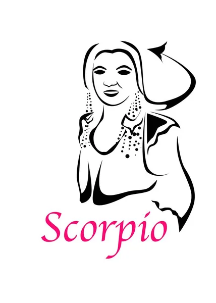 Illustration Sign Zodiac Scorpio — Stock Vector
