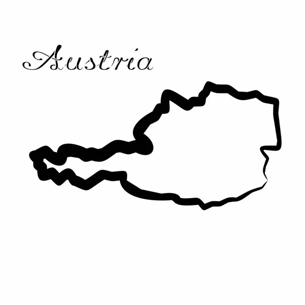 Ілюстрація Карта Австрія Абстрактний Стиль — стоковий вектор