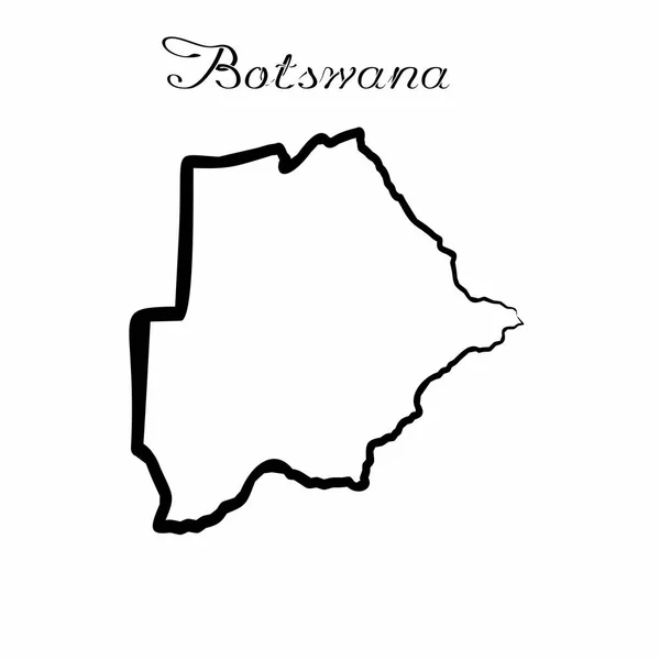 Ilustrace Mapa Botswany Abstraktní Styl — Stockový vektor