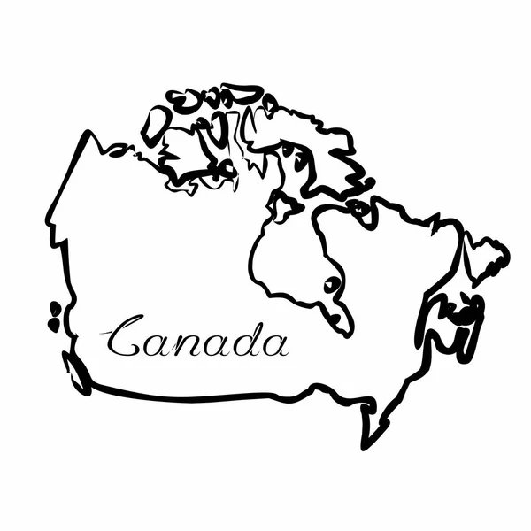 Illustratie Kaart Van Canada Abstracte Stijl — Stockvector