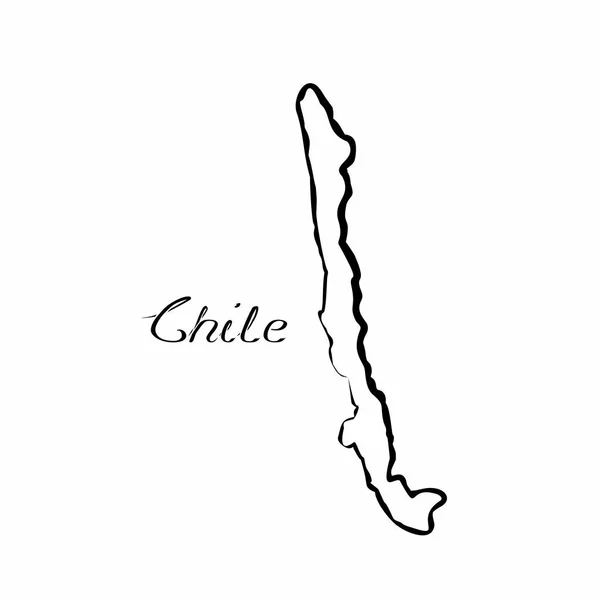 Ilustración Mapa Del Chile Estilo Abstracto — Vector de stock