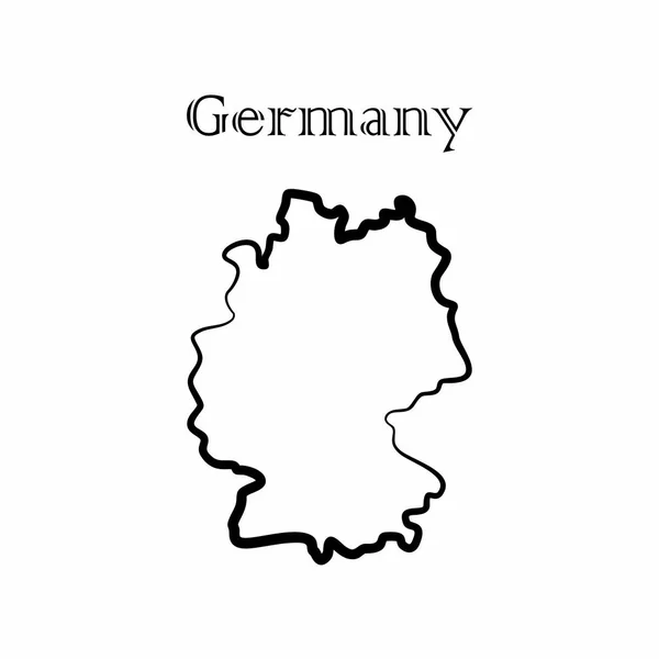 Ilustração Mapa Alemanha Estilo Abstrato —  Vetores de Stock