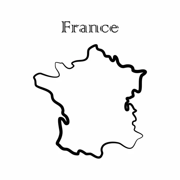 イラスト 抽象的なスタイルでフランスの地図 — ストックベクタ
