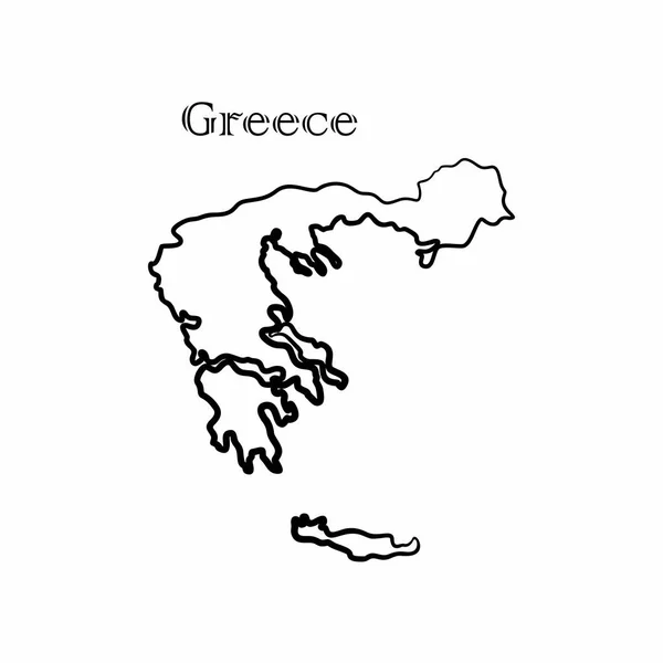 Ilustración Mapa Grecia Estilo Abstracto — Archivo Imágenes Vectoriales