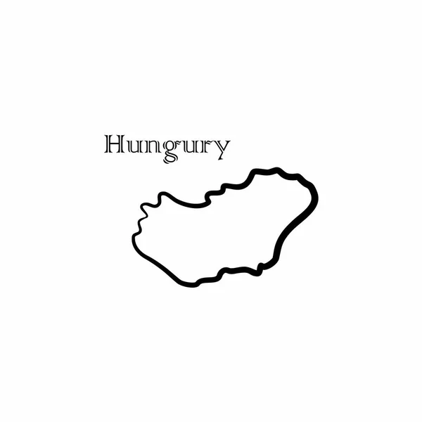 Illustrazione Mappa Dell Ungheria Stile Astratto — Vettoriale Stock