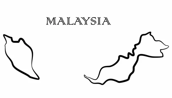 Карта Малайзії — стоковий вектор