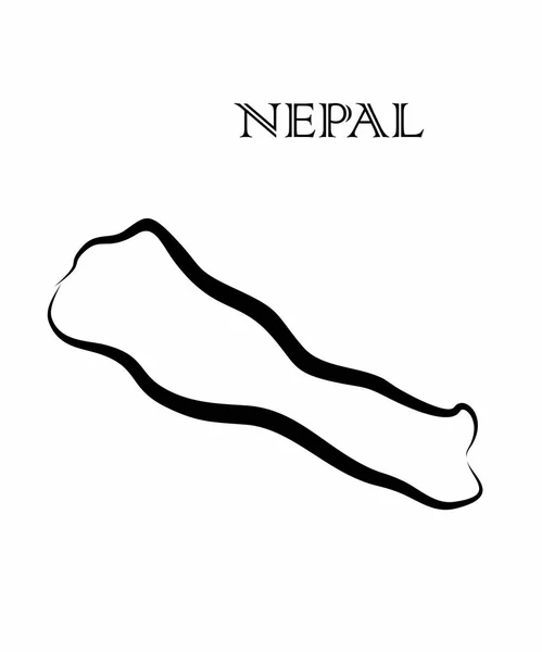 Llüstrasyon Soyut Tarzda Nepal Haritası — Stok Vektör
