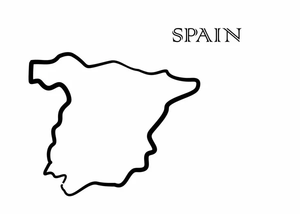 Ilustração Mapa Espanha Estilo Abstrato — Vetor de Stock