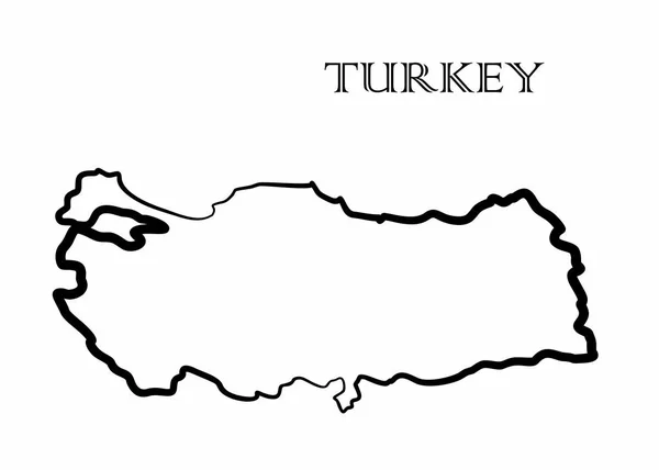 Illustration Map Turkey Abstract Style — Stock Vector