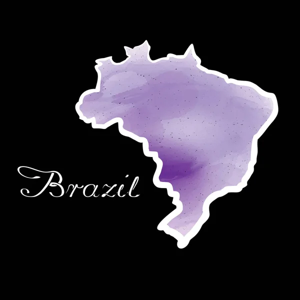 Llüstrasyon Soyut Tarzda Brezilya Haritası — Stok Vektör