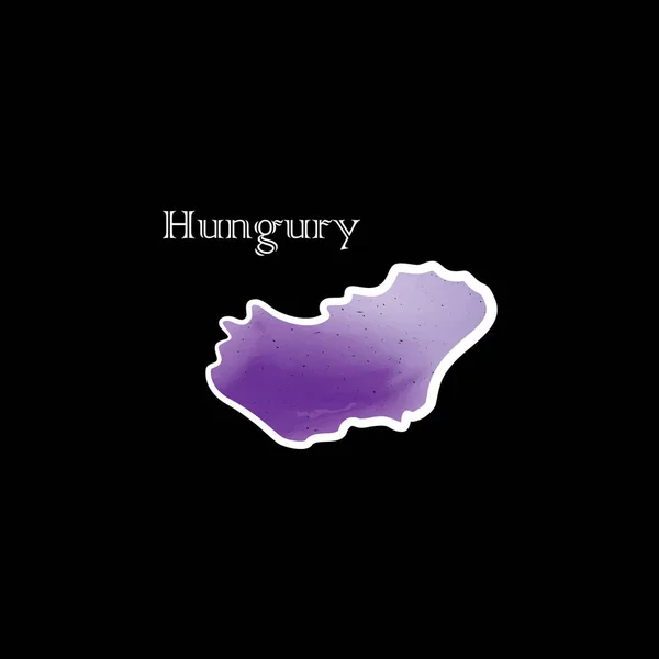 Ilustración Mapa Hungría Estilo Abstracto — Vector de stock