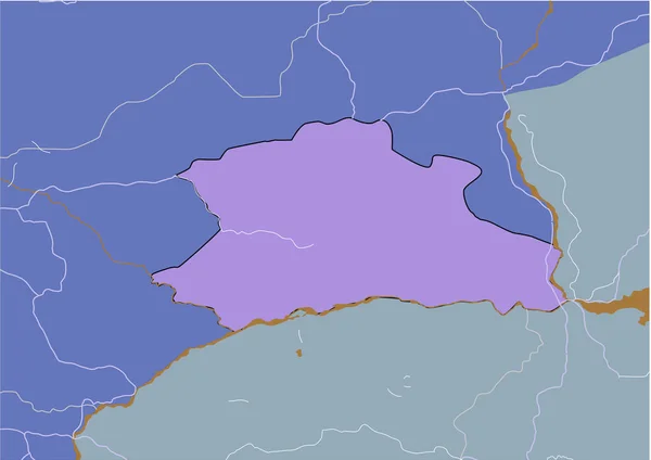 Malzeme Tasarım Stili Ile Alt Zambezi Ulusal Çizimde — Stok Vektör