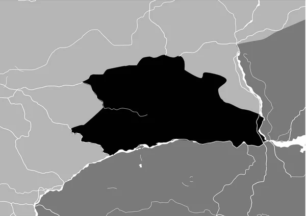 Иллюстрация Стиле Плоского Дизайна Национальным Парком Замбии — стоковый вектор