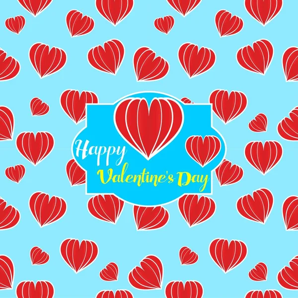 Ілюстрація Стилі Плоского Дизайну Дня Валентин Серцями — стоковий вектор