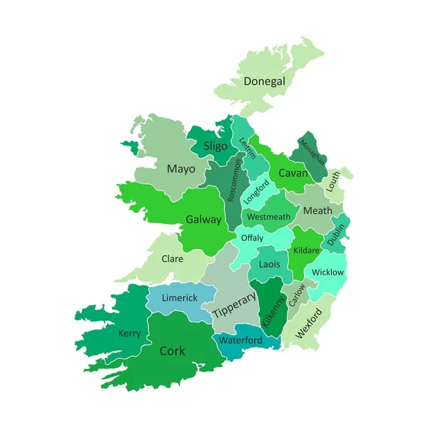 Ilustración Estilo Diseño Materiales Con Mapa Geográfico Irlanda — Vector de stock