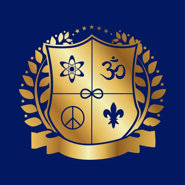 Ilustração Logotipo Estilo Design Material Sobre Tema Misticismo Esoterismo — Vetor de Stock
