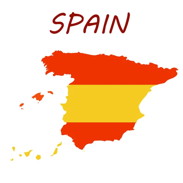 Illustration Theme Geography Cartography Map Spain — Stock Vector