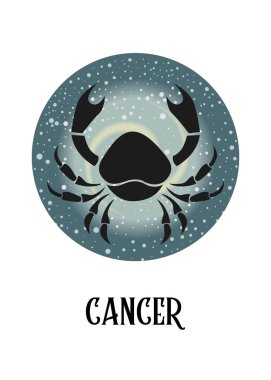 Uzay arkaplanındaki çizim - burç işareti.