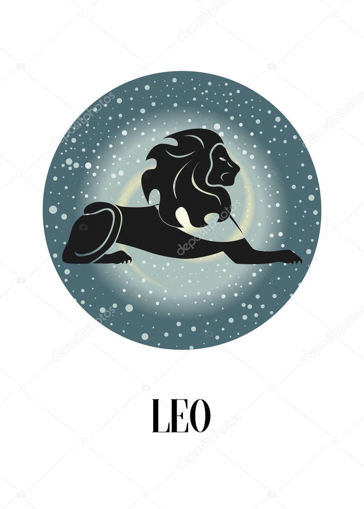 The llustration - zodiac sign on a space background.