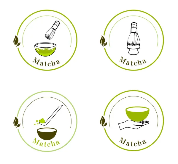 Illustrationen Uppsättning Vackra Och Moderna Logotyper Matcha Tema — Stock vektor