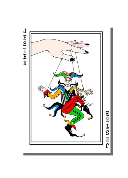 Ілюстрація Гральна Картка Покеру Жартер — стоковий вектор