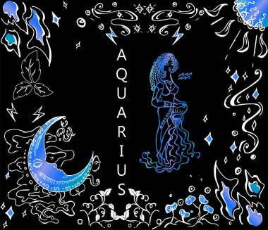 Resim, suluboya şeklinde burç işareti..