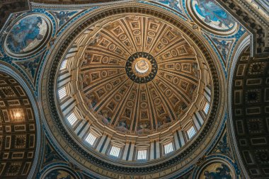 St. Peter's Basilica Roma İtalya üst çatı Dom 