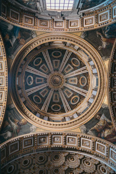 Peter Basilica Rom Italien Topp Tak Dom — Stockfoto