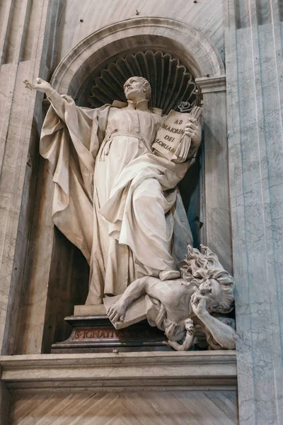 Peter Basilica Rom Inuti Italien Ignatius Loyola — Stockfoto