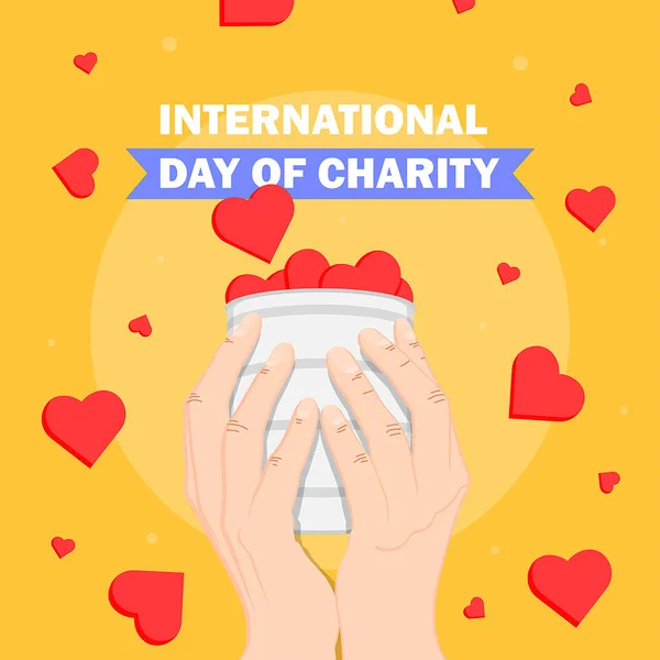 Uluslararası Yardım Günü Vektör Whit elleri