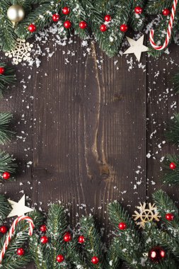 Christmas background with fir branche clipart