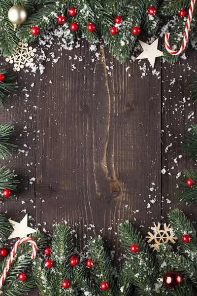 Weihnachten Hintergrund Mit Tannenzweig — Stockfoto