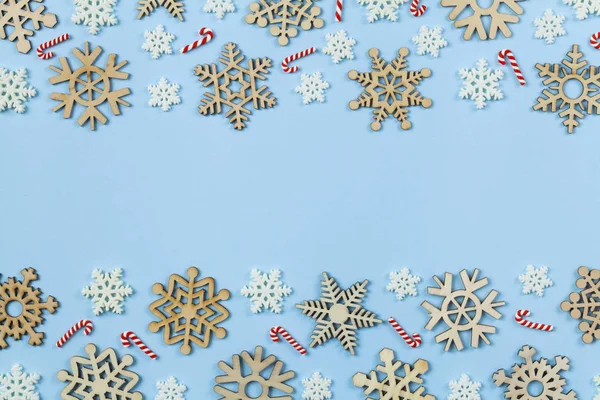 Christmas Decoration Blue Backgroun — Stock Photo, Image