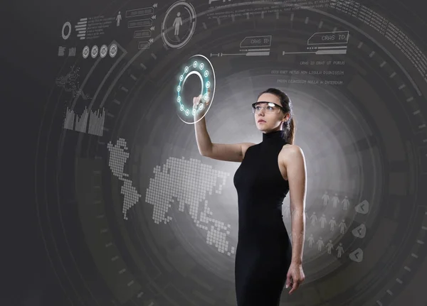 Technologie van de toekomst touchscreeninterface — Stockfoto