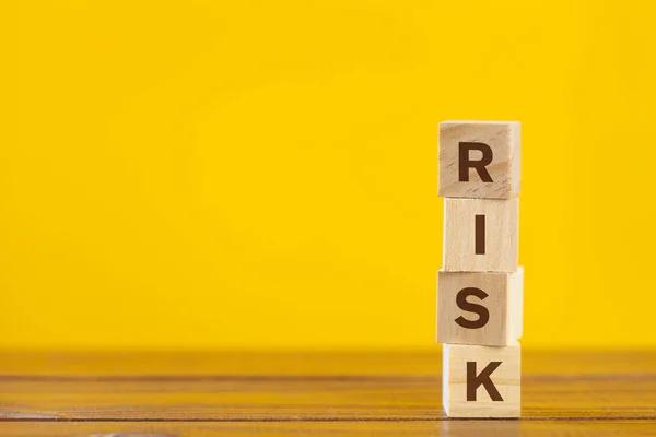 Risk Word on Wooden Blocks — Stock Photo, Image