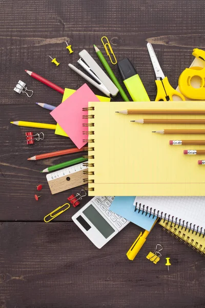 Back to school concept - school office supplies — Stock Photo, Image