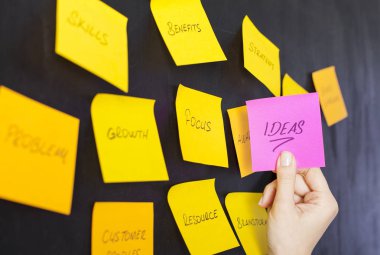 Fikir ile yapıştırıcı kağıt