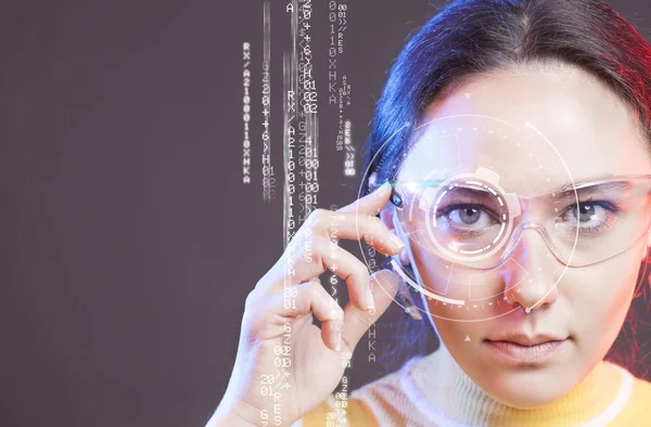 Futuristische intelligente Brille — Stockfoto