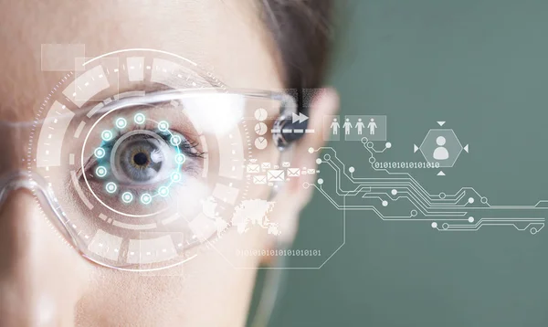 Futuristische intelligente Brille — Stockfoto