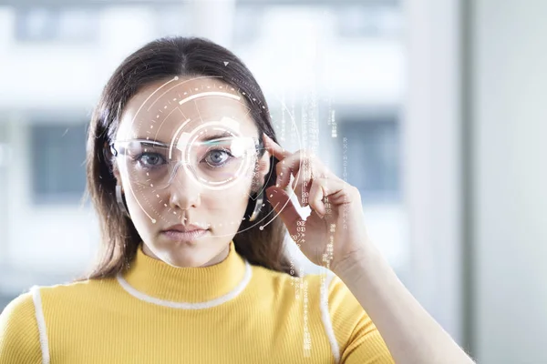 Futurystyczne okulary inteligentne — Zdjęcie stockowe