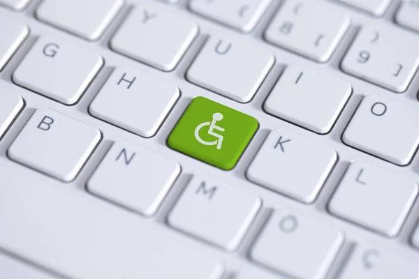 Accessibilità disabili computer ico — Foto Stock