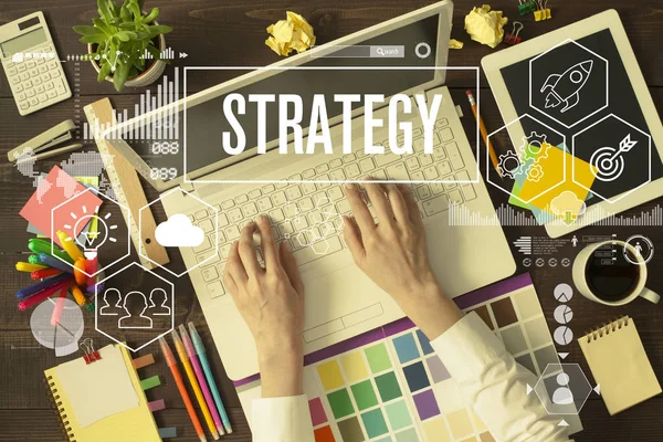 Concept de stratégie d'entreprise - Stratégie — Photo