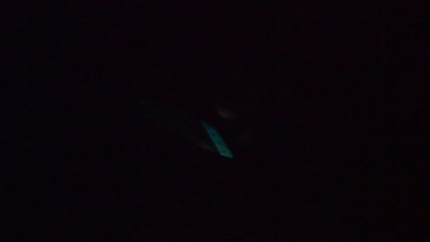 在黑暗背景下使用智能手机的人 — 图库视频影像