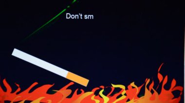 Sigara içmeyin, uyuşturucu kullanmayın, alkolden kaçının ve sigara ve alevlerle sağlıklı bir illüstrasyon sergileyin.