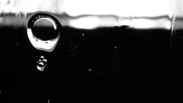 Bulles Savon Macro Abstrait Fond Noir — Video