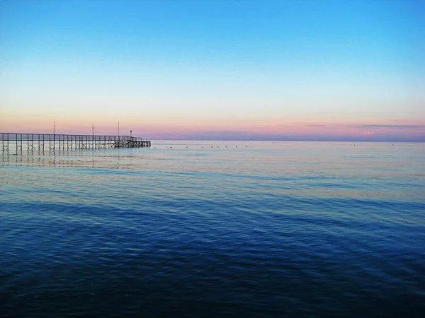 Mer Bleue Italie Soir Beau Ciel — Photo